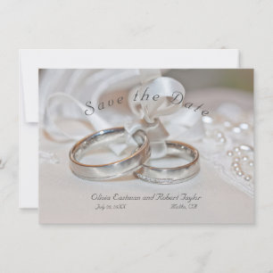 Elegant bröllop ringar Spara datuminbjudan