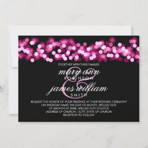Elegant bröllop Rosa Hollywood Glam Inbjudningar
