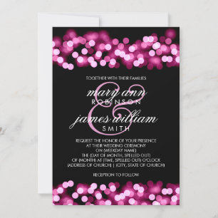 Elegant bröllop Rosa Hollywood Glam Inbjudningar