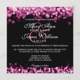 Elegant bröllop Rosa Ljus Inbjudningar