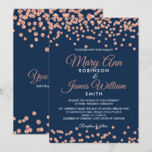 Elegant bröllop Rose Gold Glitter Konfetti