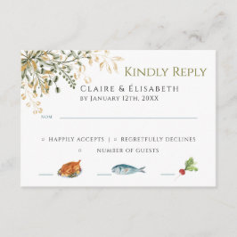 Elegant bröllop RSVP-kort Tilläggskort