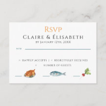 Elegant bröllop RSVP-kort