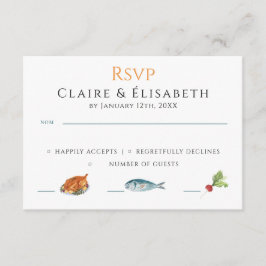 Elegant bröllop RSVP-kort Tilläggskort