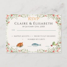 Elegant bröllop RSVP-kort
