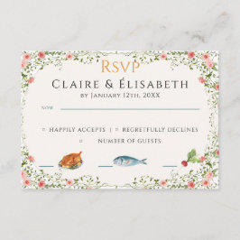 Elegant bröllop RSVP-kort Tilläggskort