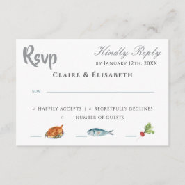 Elegant bröllop RSVP-kort Tilläggskort