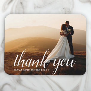 Elegant bröllop Script   Bröllop Photo Magnet Gift