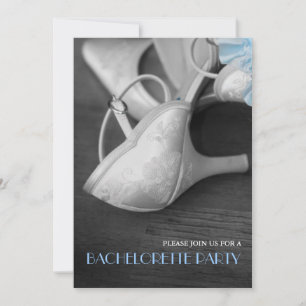 Elegant bröllop Shoes Photography Bachelorette Inbjudningar