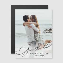 Elegant bröllop Spara datum för det magnetiska FOT