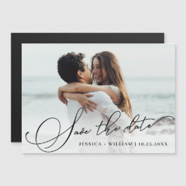 Elegant bröllop Spara datum för det magnetiska FOT