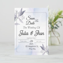 Elegant bröllop spara datum