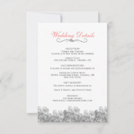 Elegant bröllop SPECIFICERAR BILAGAKORTET med ro Tack Kort