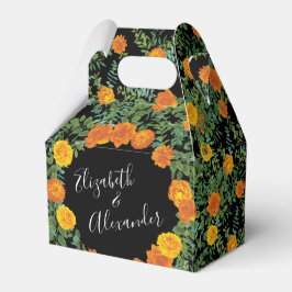 Elegant bröllop Svarta och Orange Ro Presentaskar