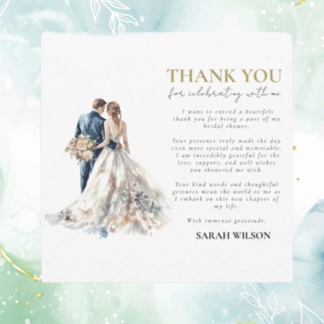 Elegant  Bröllop Tack (Express heartfelt gratitude with our Elegant Blush Wedding Thank You cards  )