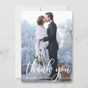 Elegant bröllop Tack Bride Groom Photo BR Kort