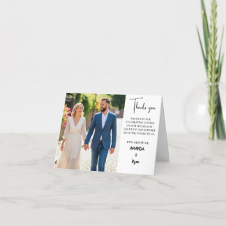 ELEGANT BRÖLLOP TACK DIG CARD - MINIMALIST STIL KORT