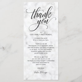 Elegant bröllop Tack för att du har Ställe-insättn Program