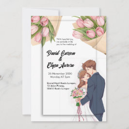 Elegant bröllop Tidlös och romantisk design Inbjudningar