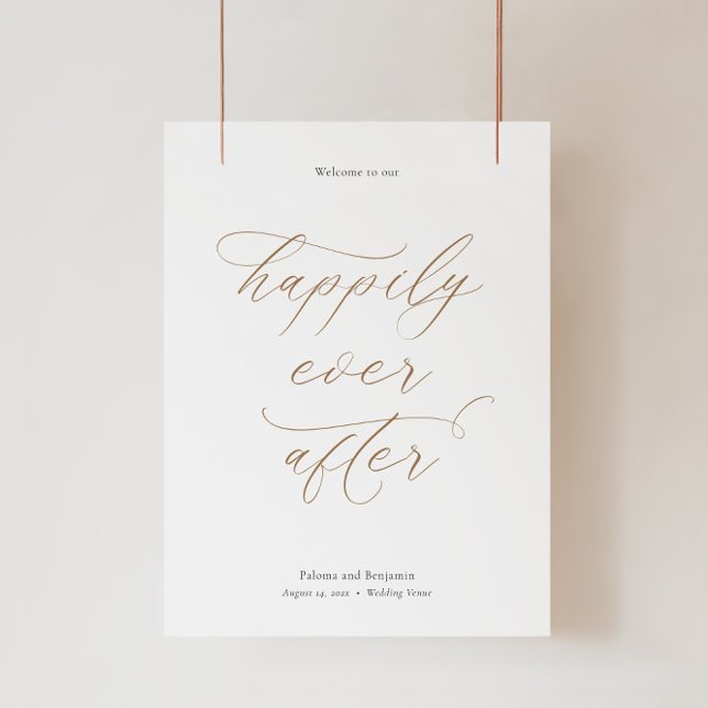 Elegant bröllop Välkomstskylt med calligrafi Poster (Skapare uppladdad)