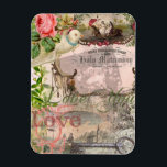 Elegant bröllop Vintage Giftermål Antique-Vintage Magnet<br><div class="desc">Denna vackra vintage skapas från antika snöre,  vintage bild och vackra bokstäver - bara perfekt för en vintage bröllop-gåva. Bilden visar en vit duva,  ro,  gammal snöre och bilder av brud och groom. Den vackra vintagens känsla är perfekt för en bröllop-gåva eller ett tema för inbjudan!</div>