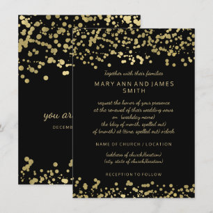 Elegant bröllop Vow Renewal Gold Foil Confetti Inbjudningar