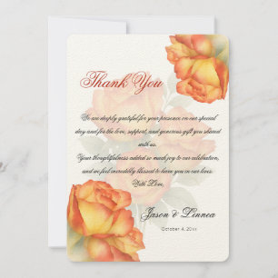 Elegant bröllop Watercolor Ro Pastel Petals Tack Kort
