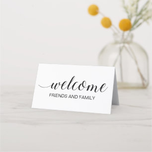 Elegant bröllop Welcome Gift Bag Basket Placeringskort