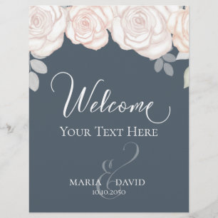 Elegant bröllop Welcome Skapar ditt eget dammsuga Reklamblad