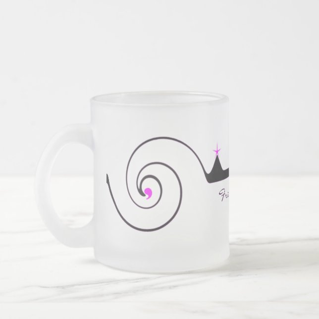 Elegant bröllopexponeringsglas frostad glasmugg (Vänster)