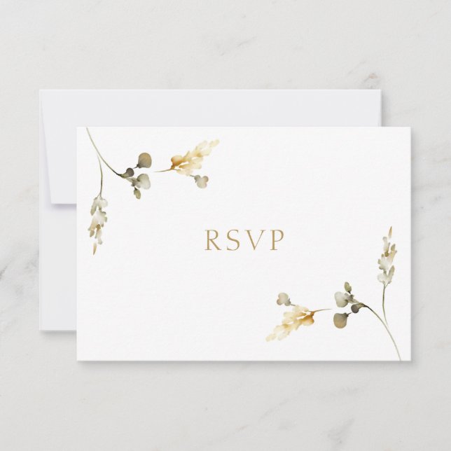 Elegant bröllops-RSVP-kort OSA Kort (Framsida)