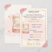 Elegant bröllops-RSVP-svarskort med blommor