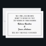 Elegant bröllopsavbokningskort inbjudningar<br><div class="desc">Elegant bröllopsavbokningskort</div>