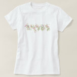 elegant bröllopsblomma vår BRUD Bröllopsfest T Shirt<br><div class="desc">***denna design är en del av en samling***</div>