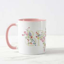 elegant bröllopsblomma vår BRUD Brudtjejparty Mugg