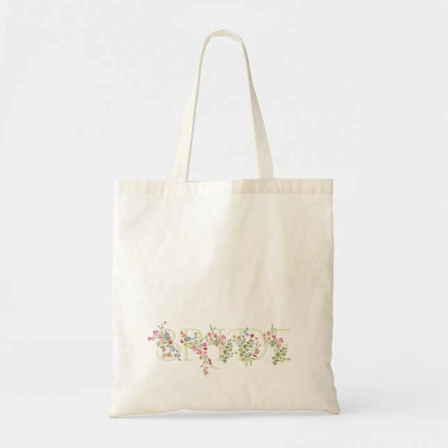 elegant bröllopsblomma vår BRUD Brudtupp Tygkasse (Framsidan)