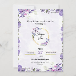 Elegant Bröllopsdesign Inbjudningar