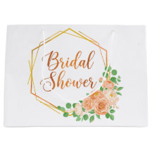 Elegant Bröllopsdusch Blommig och Guld Konst