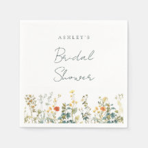 Elegant Bröllopsdusch med Vilda Blommor