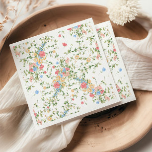 Elegant Bröllopsdusch med Vilda Blommor Pappersservett