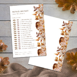 Elegant Bröllopsduschspel för Hösten