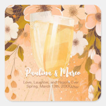 Elegant bröllopsfest i persikofärg med blommor och