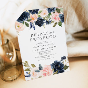 Elegant Bröllopsfest med rosafärgade kronblad och Inbjudningar
