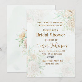 Elegant bröllopsfestinladning med blommotiv inbjudningar
