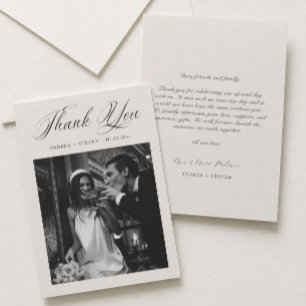 Elegant Bröllopsfoto i gammaldags Pengar-stil Tack Kort