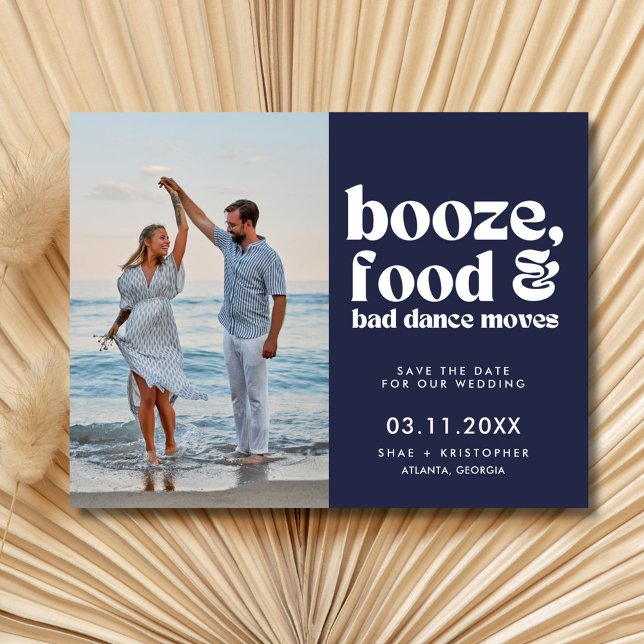 Elegant bröllopsfoto Spara datumet Meddelande Vykort (Chic Wedding Photo Green Save the Date  Postcard)