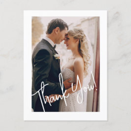 Elegant Bröllopsfoto Tack Vykort
