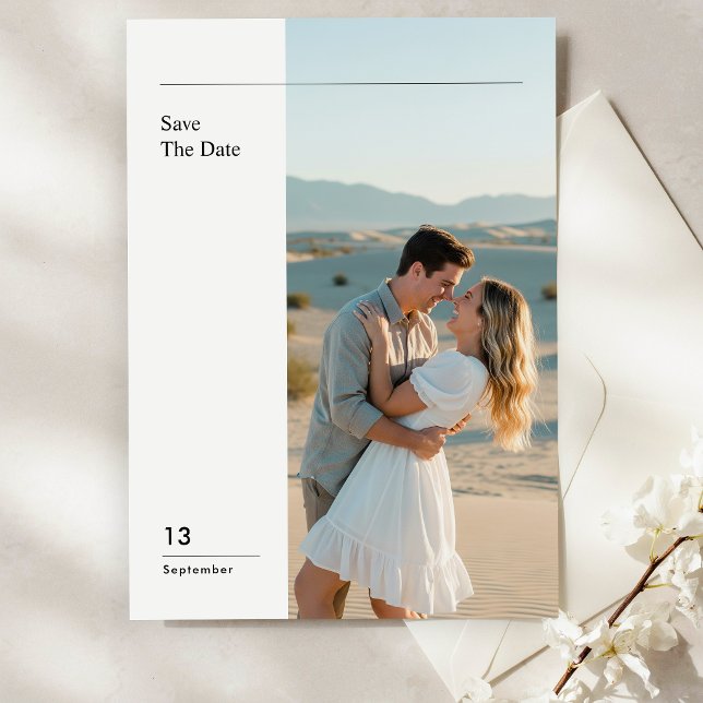 Elegant Bröllopsfotografi Save The Date för Destin Inbjudningar (Skapare uppladdad)
