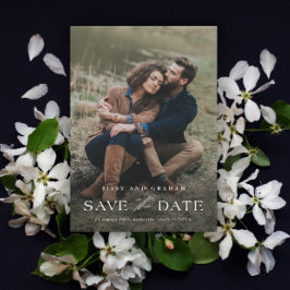 Elegant bröllopsfotografi Spara datum Magnetkort