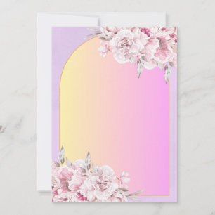 Elegant Bröllopsinbjudan Blommig Romantisk Inbjudningar